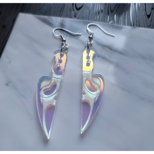 Ghost Face Knife Earrings - Image 2