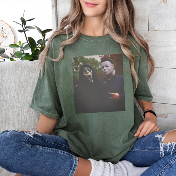 Ghost Face Michael Myers Halloween TShirt - Image 4