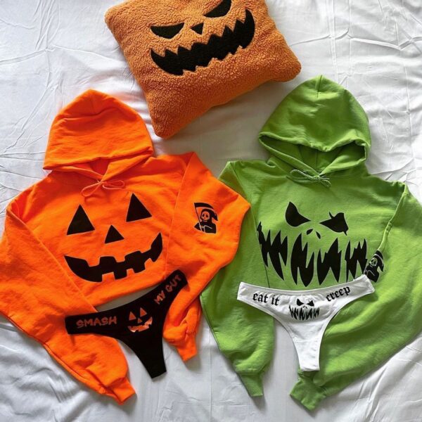 Spooky Naughty Hoodie Thong Set