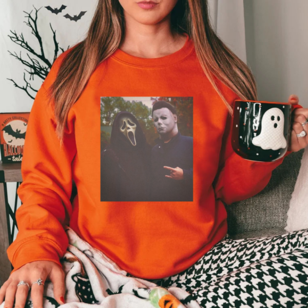 Michael Myers Ghost Face Halloween Sweatshirt - Image 5