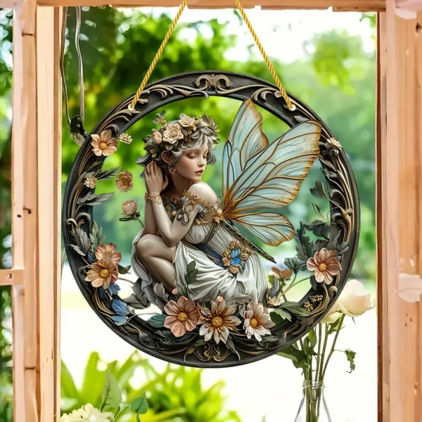 Charming Fairy Spiritual Garden Suncatcher - Image 3