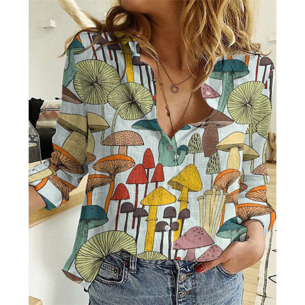 Hippie Mushroom Summer Shirt