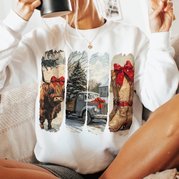 Vintage Small Town Christmas Sweatshirt - Image 3