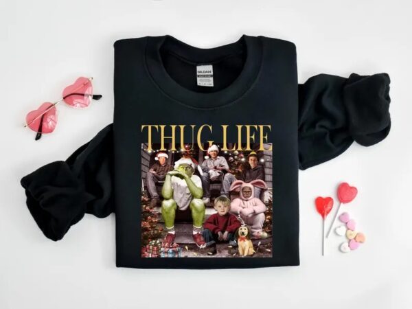 Thug Life Christmas Sweatshirt - Image 2