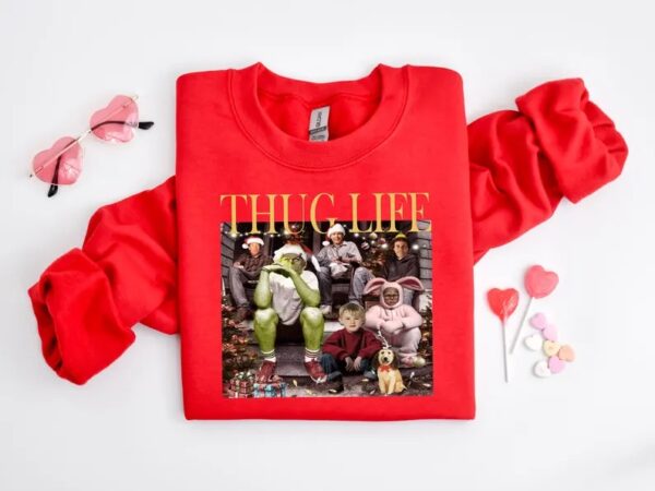 Thug Life Christmas Sweatshirt - Image 3