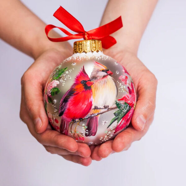 Memorial Couple Cardinals Bauble