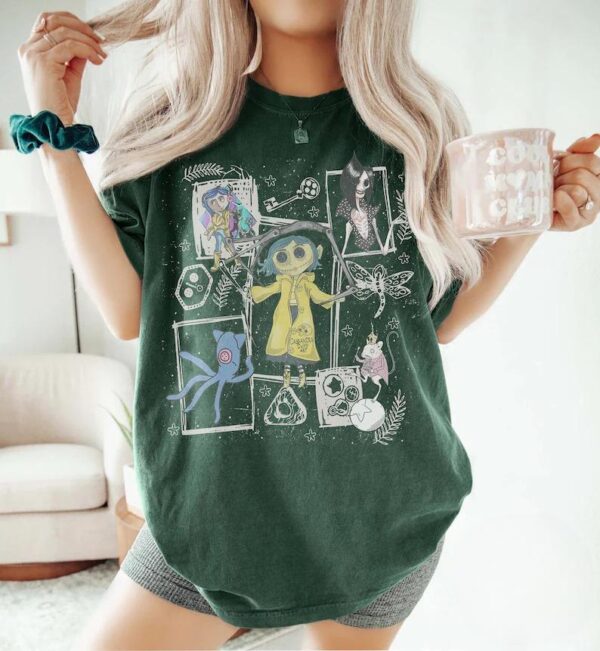 Retro Coraline TShirt, Spooky Halloween Coraline TShirt - Image 4