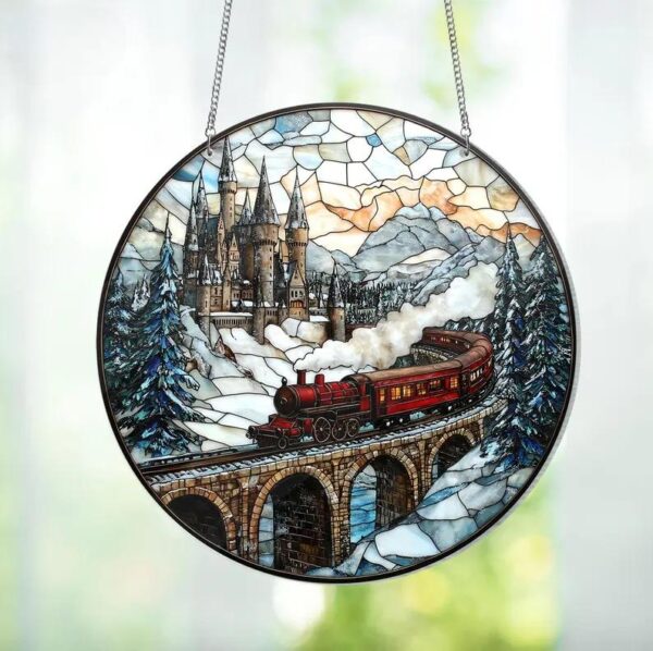 Hogwarts Train Winter Suncatcher Ornament - Image 3