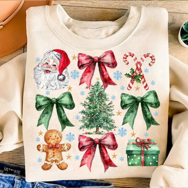 Christmas Coquette Bow Sweatshirt