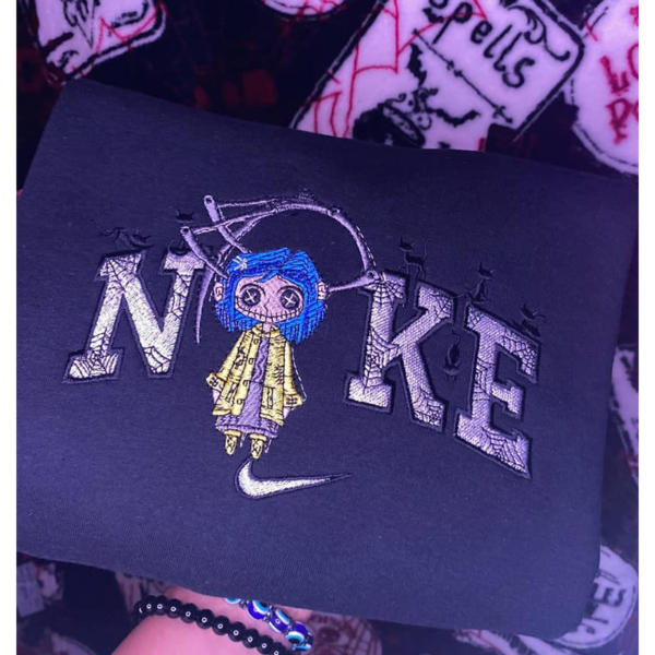 Embroidered Coraline Spooky Sweatshirt