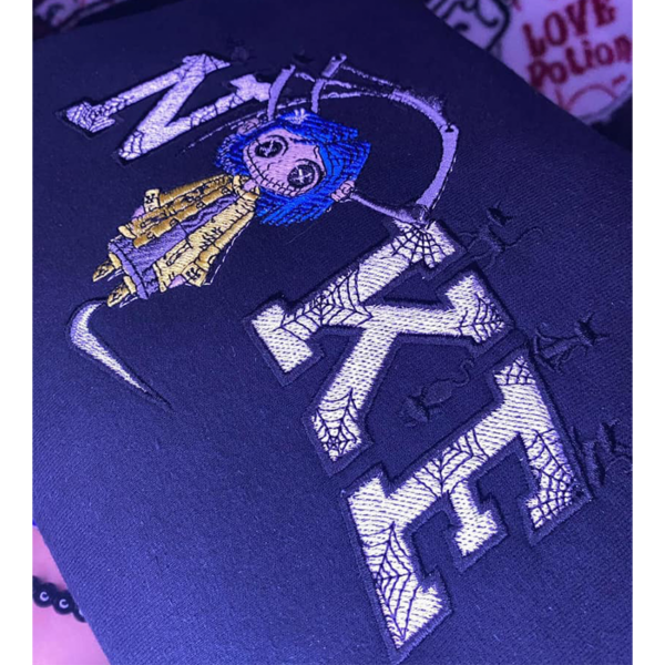 Embroidered Coraline Spooky Sweatshirt - Image 2